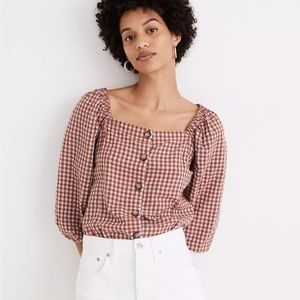Madewell Button Down Top w/ Square Neck